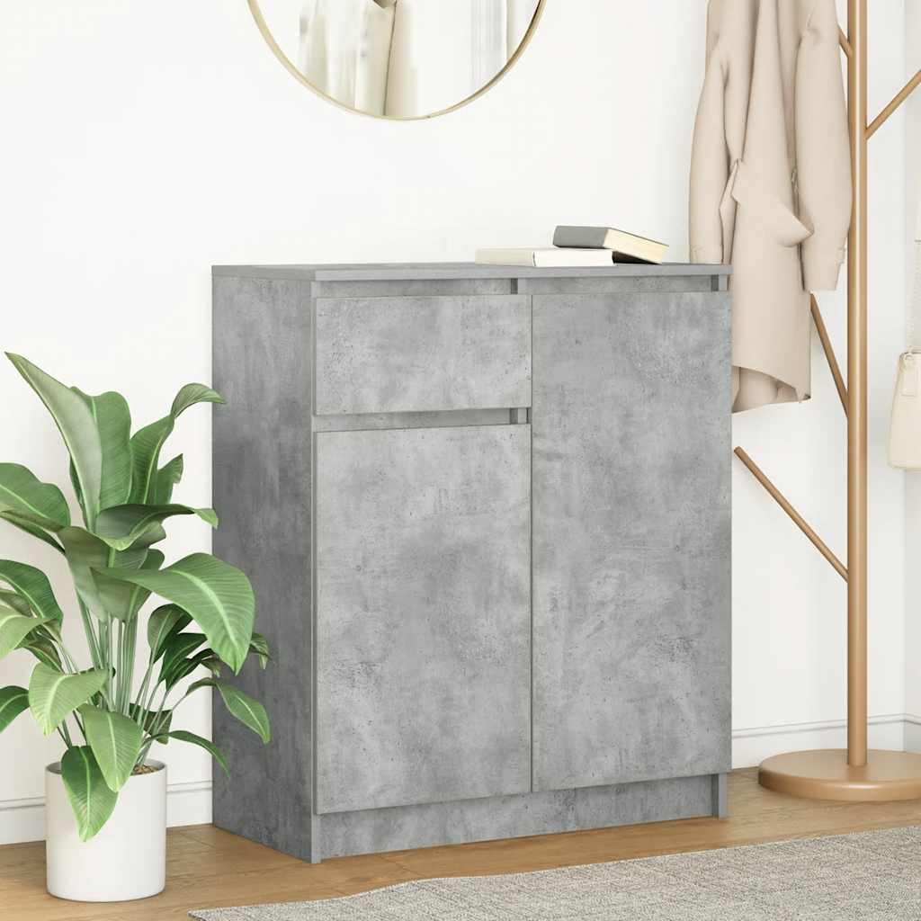 Dressoir met lade 71x35x84 cm spaanplaat betongrijs is nu te koop bij PeponiXL, paradijselijk wonen!