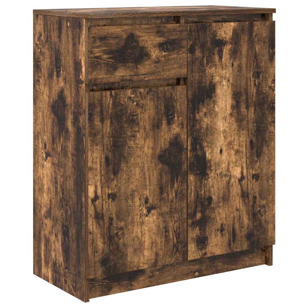 Dressoir met lade 71x35x84 cm spaanplaat gerookt eikenkleurig is nu te koop bij PeponiXL, paradijselijk wonen!