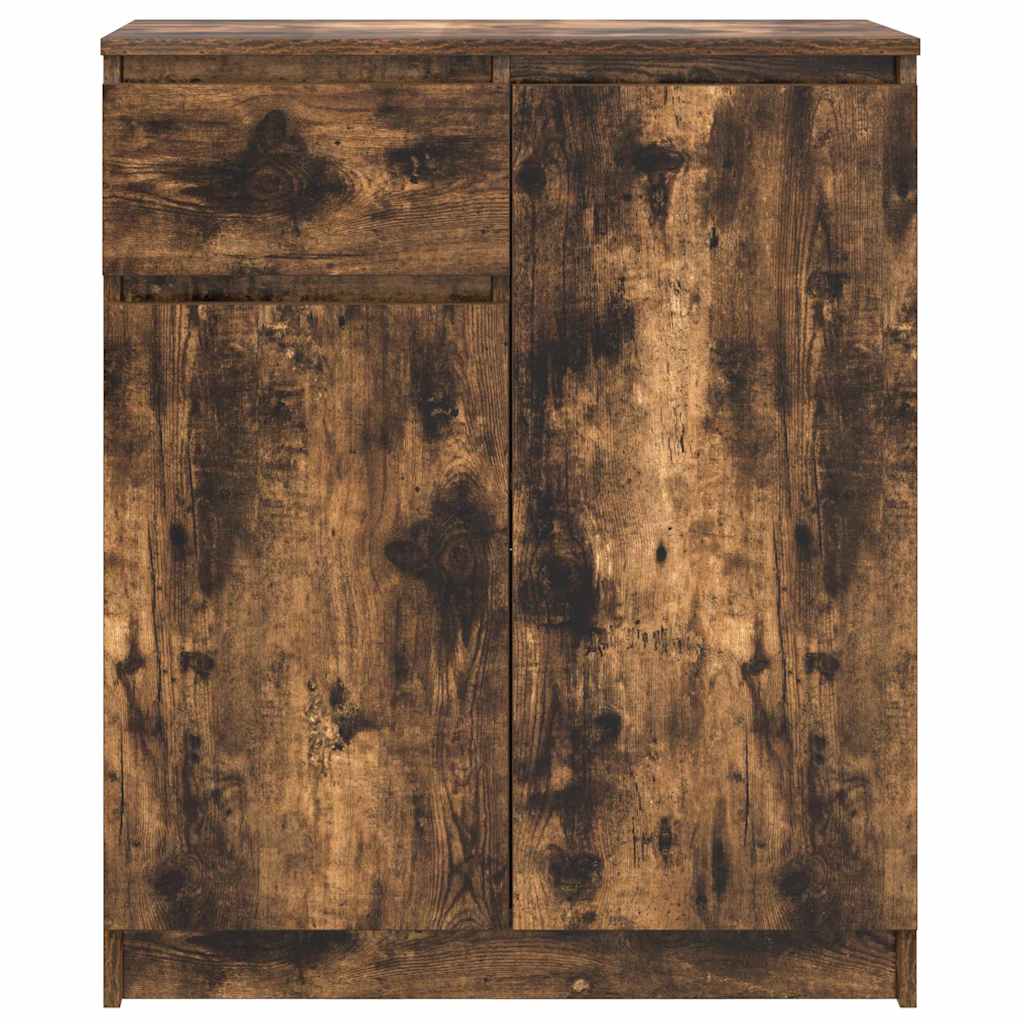 Dressoir met lade 71x35x84 cm spaanplaat gerookt eikenkleurig is nu te koop bij PeponiXL, paradijselijk wonen!