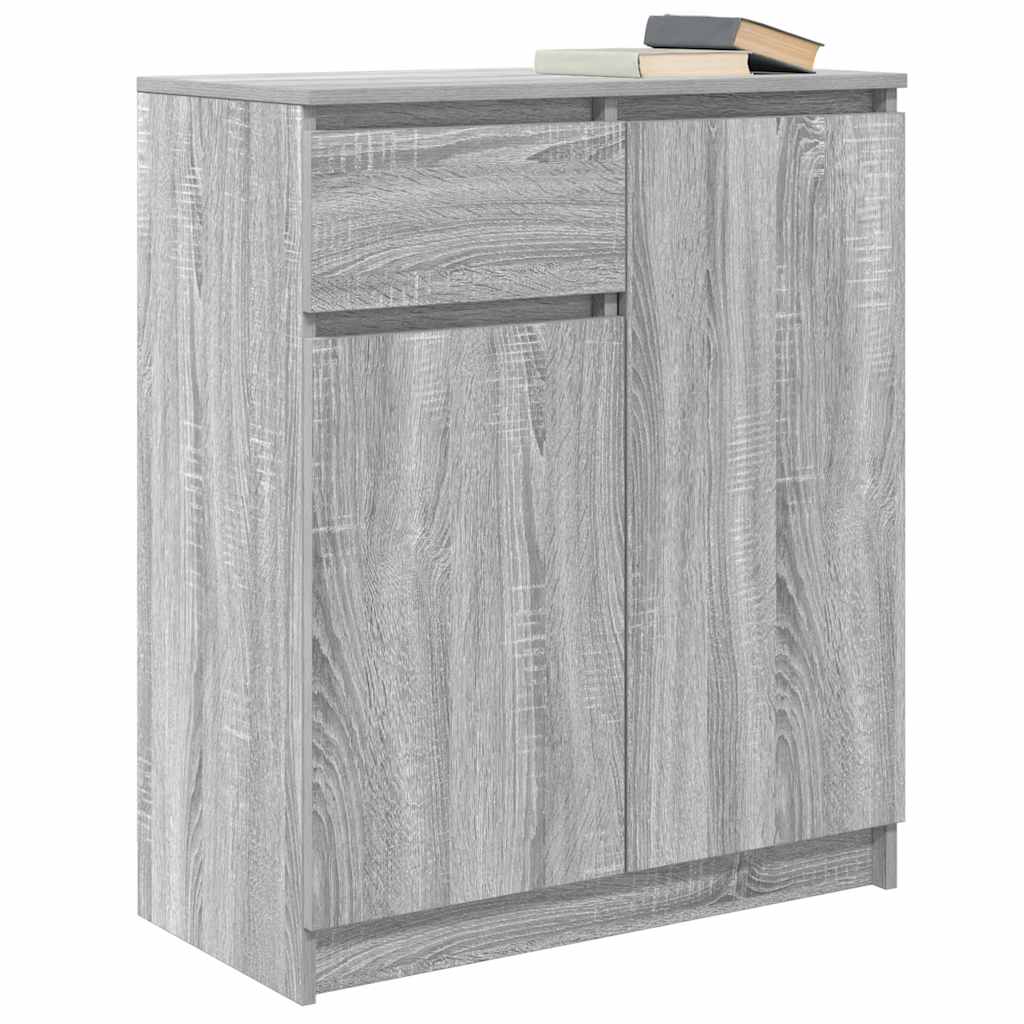 Dressoir met lade 71x35x84 cm spaanplaat grijs Sonoma is nu te koop bij PeponiXL, paradijselijk wonen!