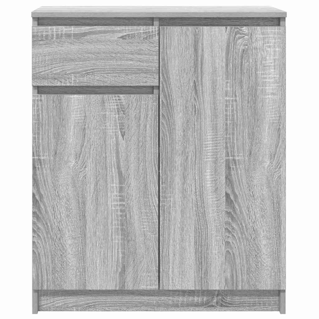 Dressoir met lade 71x35x84 cm spaanplaat grijs Sonoma is nu te koop bij PeponiXL, paradijselijk wonen!