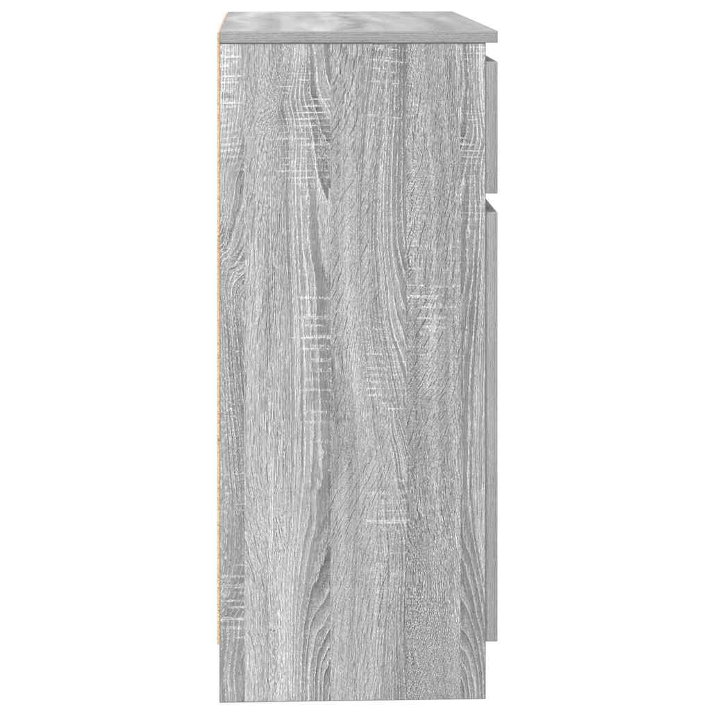 Dressoir met lade 71x35x84 cm spaanplaat grijs Sonoma is nu te koop bij PeponiXL, paradijselijk wonen!