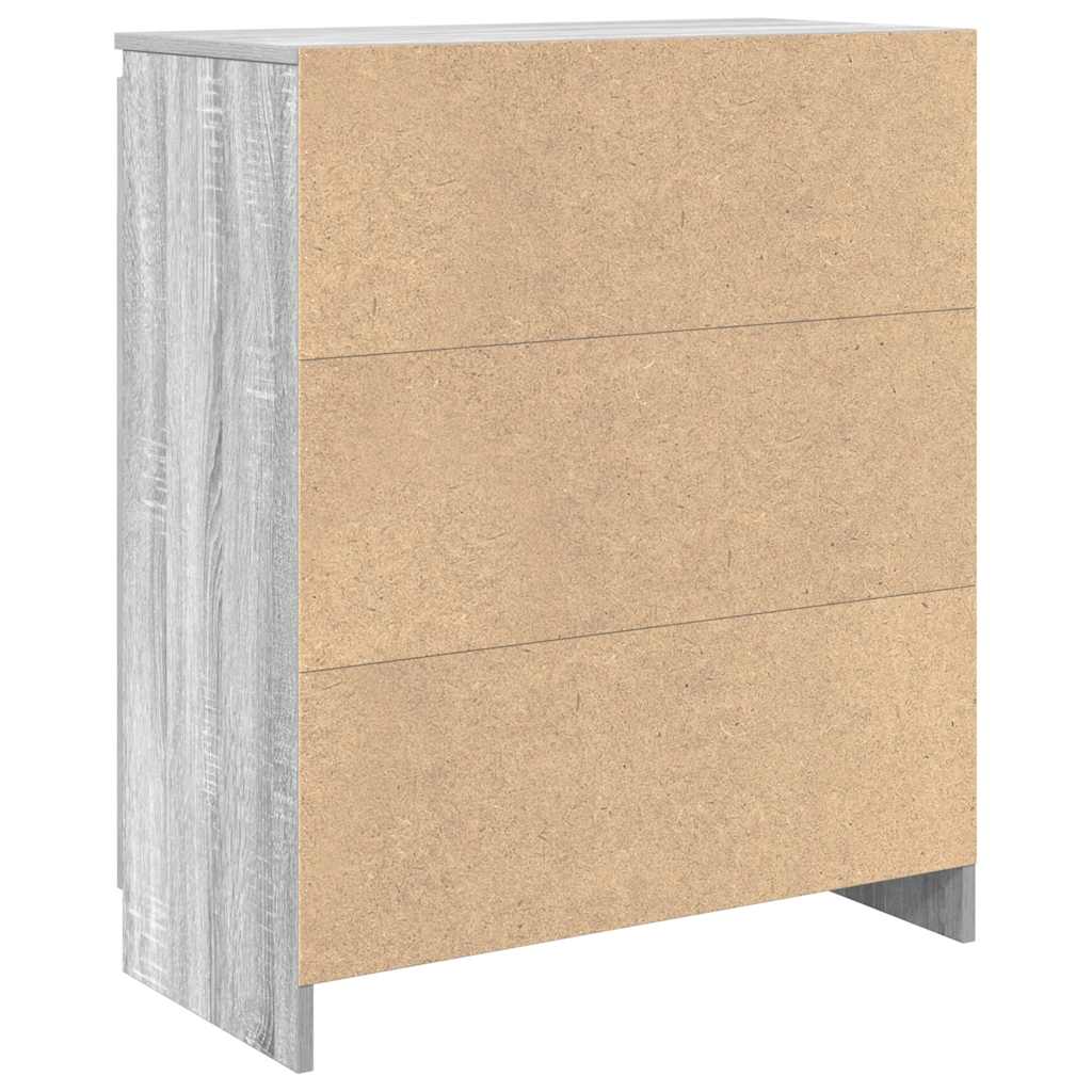 Dressoir met lade 71x35x84 cm spaanplaat grijs Sonoma is nu te koop bij PeponiXL, paradijselijk wonen!