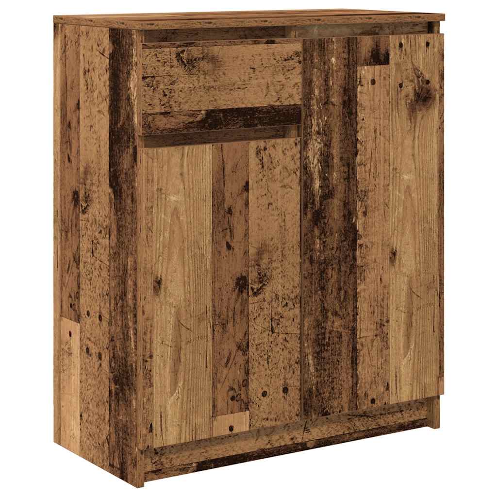 Dressoir met lade 71x35x84 cm spaanplaat oud hout is nu te koop bij PeponiXL, paradijselijk wonen!
