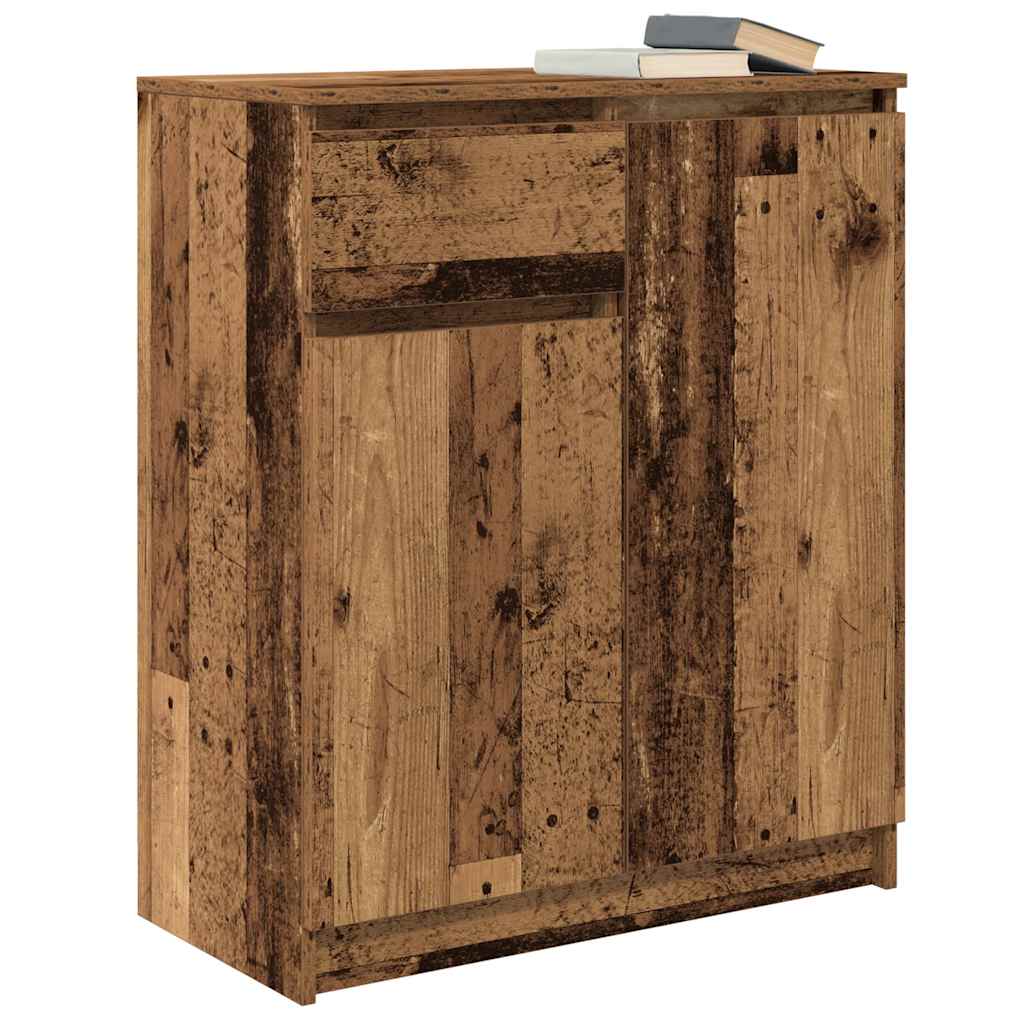Dressoir met lade 71x35x84 cm spaanplaat oud hout is nu te koop bij PeponiXL, paradijselijk wonen!