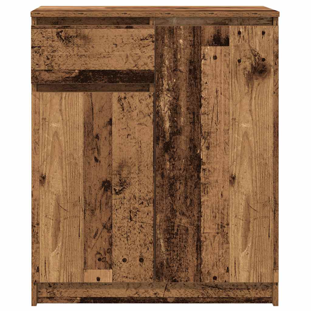 Dressoir met lade 71x35x84 cm spaanplaat oud hout is nu te koop bij PeponiXL, paradijselijk wonen!