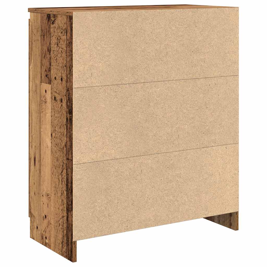 Dressoir met lade 71x35x84 cm spaanplaat oud hout is nu te koop bij PeponiXL, paradijselijk wonen!