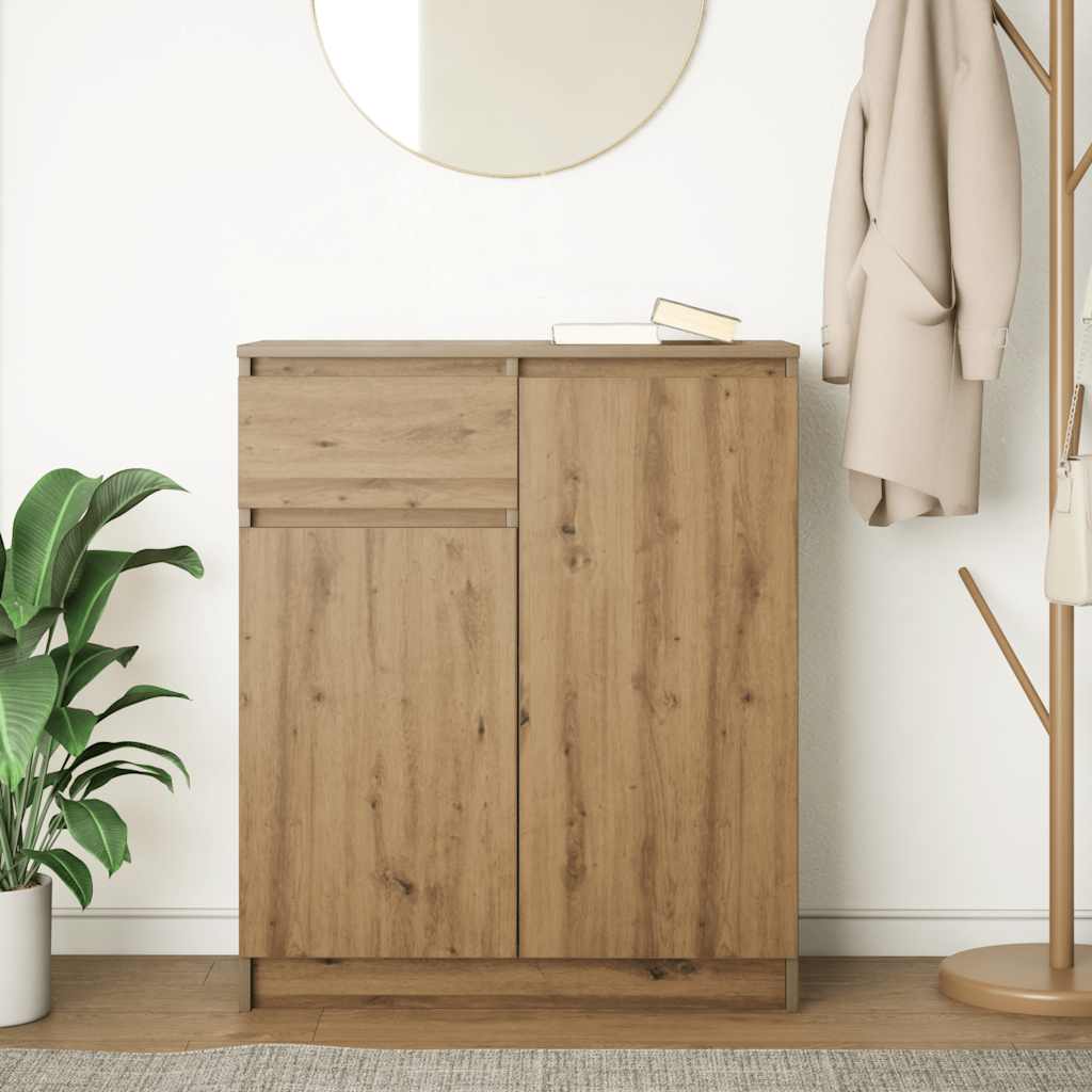 Dressoir lade 71x35x84 cm spaanplaat artisanaal eikenkleurig is nu te koop bij PeponiXL, paradijselijk wonen!