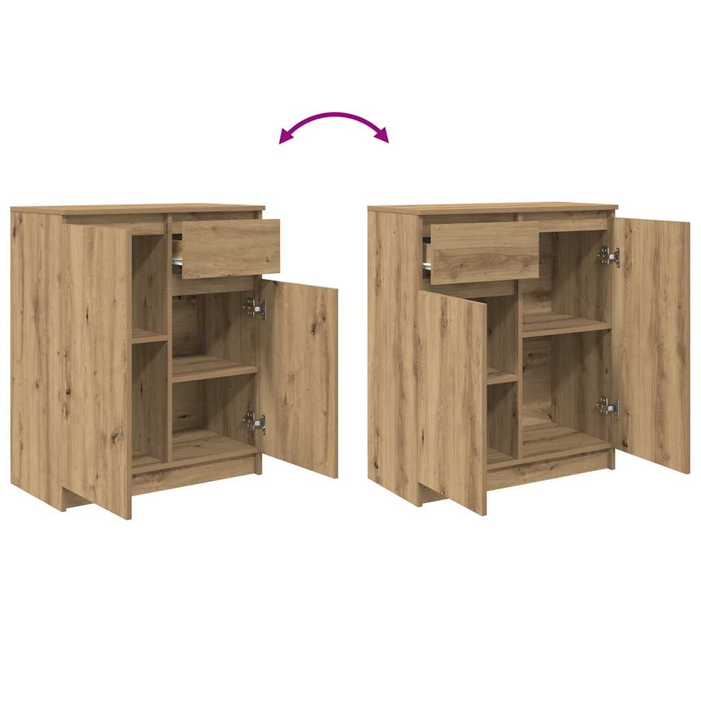 Dressoir lade 71x35x84 cm spaanplaat artisanaal eikenkleurig is nu te koop bij PeponiXL, paradijselijk wonen!