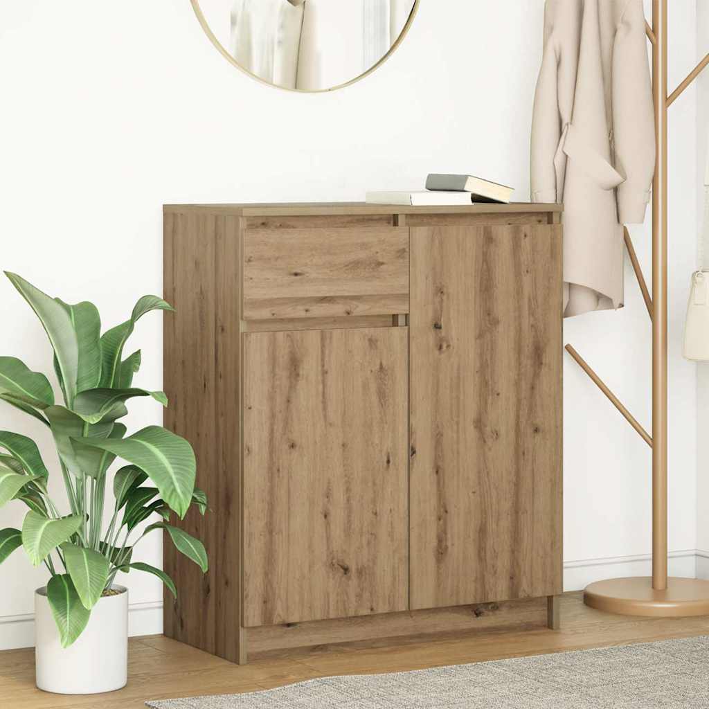 Dressoir lade 71x35x84 cm spaanplaat artisanaal eikenkleurig is nu te koop bij PeponiXL, paradijselijk wonen!
