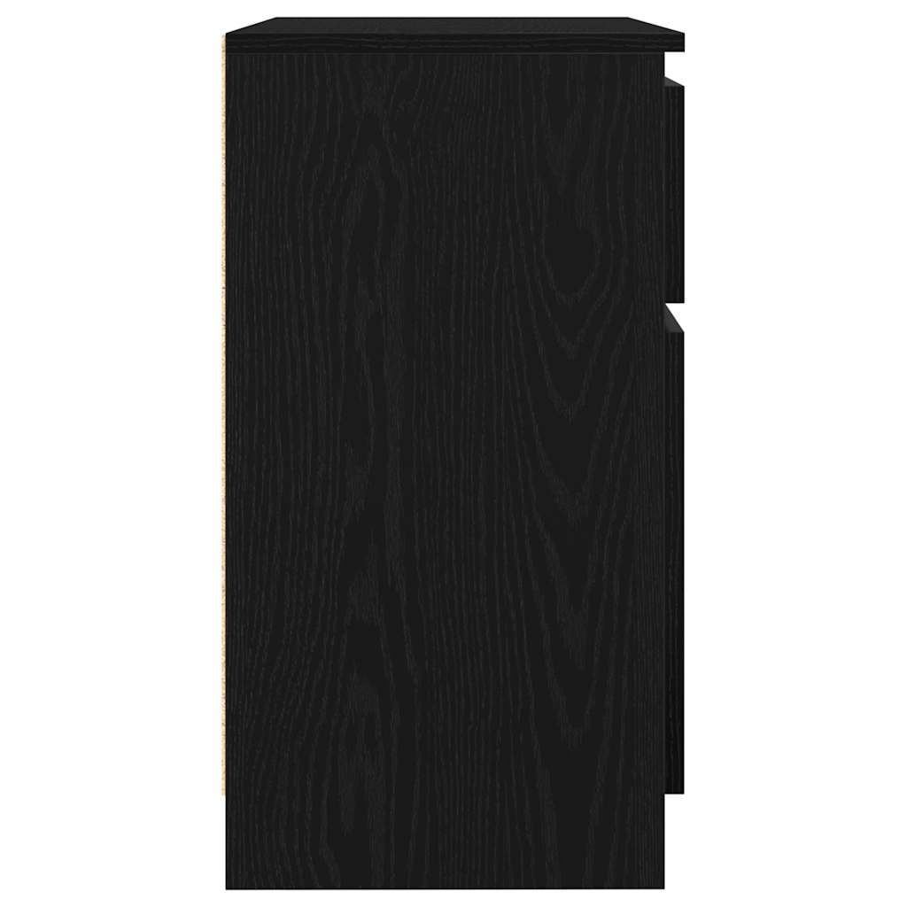 Dressoir met lade 71x35x65 cm spaanplaat zwart eikenkleurig is nu te koop bij PeponiXL, paradijselijk wonen!