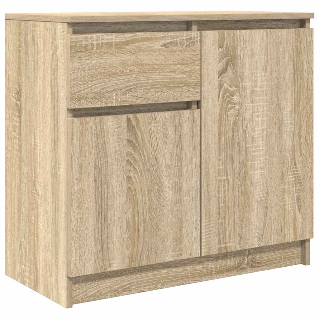 Dressoir met lade 71x35x65 cm spaanplaat sonoma eikenkleurig is nu te koop bij PeponiXL, paradijselijk wonen!