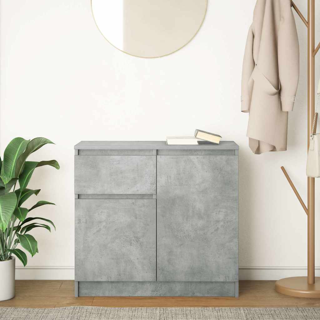 Dressoir met lade 71x35x65 cm spaanplaat betongrijs is nu te koop bij PeponiXL, paradijselijk wonen!