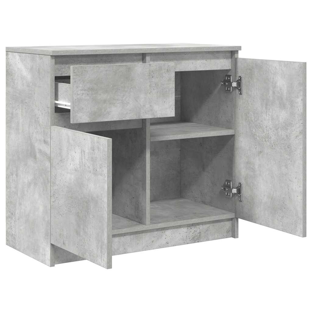 Dressoir met lade 71x35x65 cm spaanplaat betongrijs is nu te koop bij PeponiXL, paradijselijk wonen!