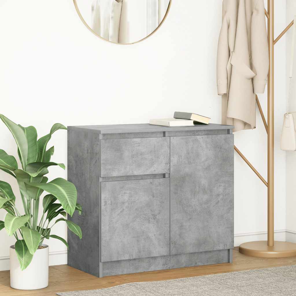 Dressoir met lade 71x35x65 cm spaanplaat betongrijs is nu te koop bij PeponiXL, paradijselijk wonen!