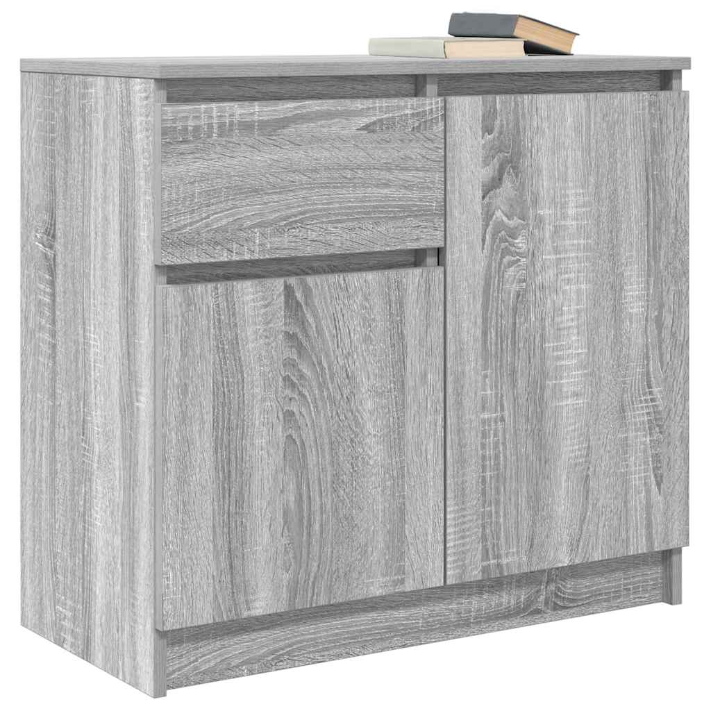 Dressoir met lade 71x35x65 cm spaanplaat grijs Sonoma is nu te koop bij PeponiXL, paradijselijk wonen!