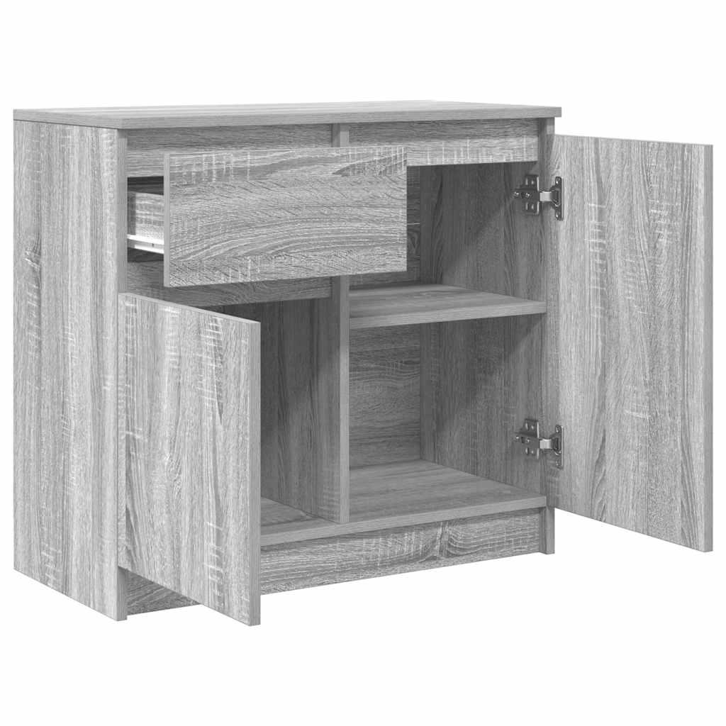 Dressoir met lade 71x35x65 cm spaanplaat grijs Sonoma is nu te koop bij PeponiXL, paradijselijk wonen!