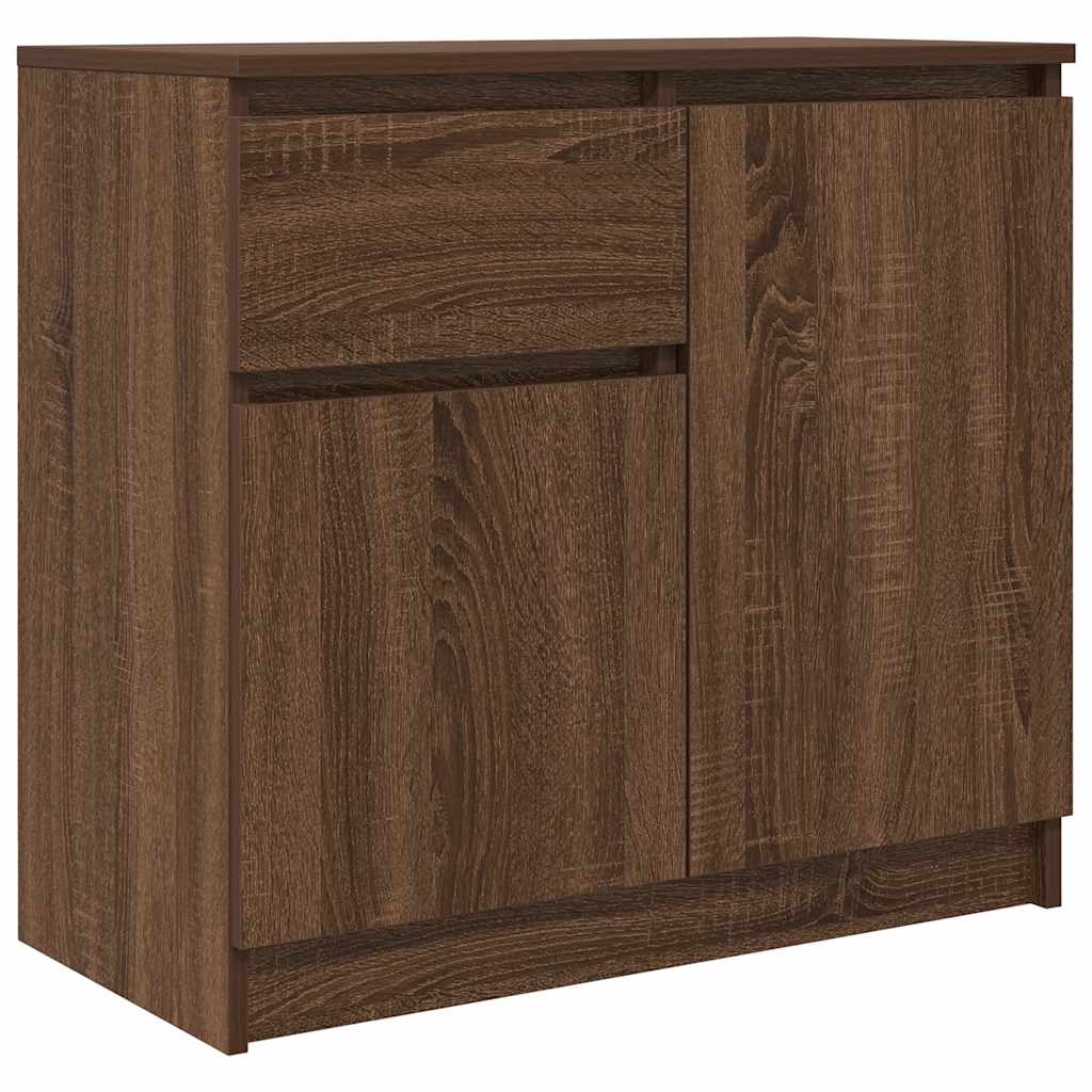 Dressoir met lade 71x35x65 cm spaanplaat bruin eikenkleurig is nu te koop bij PeponiXL, paradijselijk wonen!