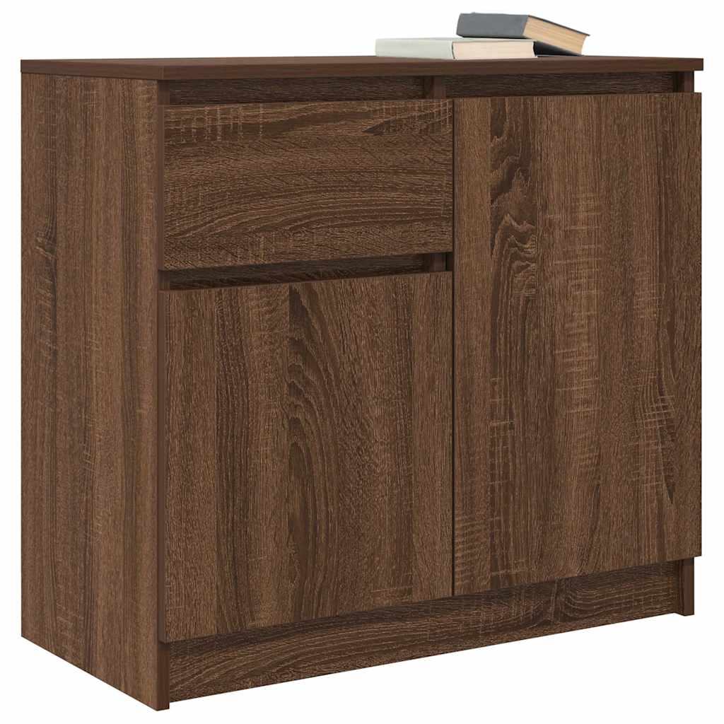 Dressoir met lade 71x35x65 cm spaanplaat bruin eikenkleurig is nu te koop bij PeponiXL, paradijselijk wonen!