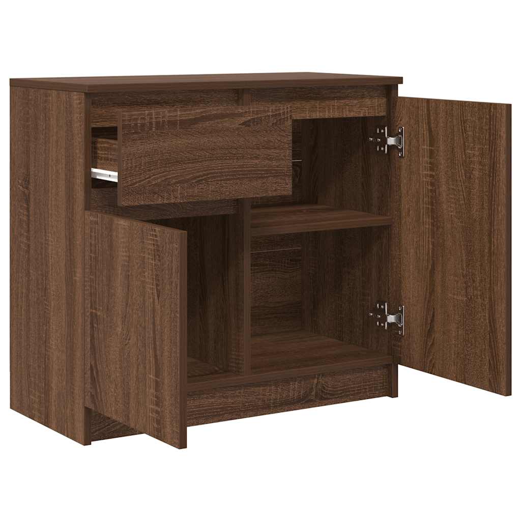Dressoir met lade 71x35x65 cm spaanplaat bruin eikenkleurig is nu te koop bij PeponiXL, paradijselijk wonen!