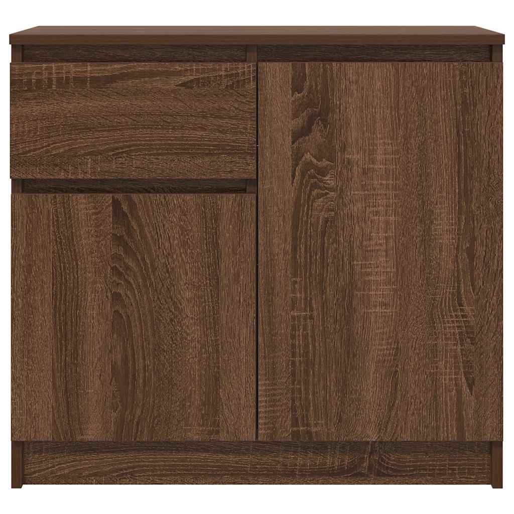 Dressoir met lade 71x35x65 cm spaanplaat bruin eikenkleurig is nu te koop bij PeponiXL, paradijselijk wonen!