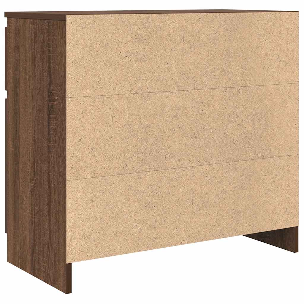 Dressoir met lade 71x35x65 cm spaanplaat bruin eikenkleurig is nu te koop bij PeponiXL, paradijselijk wonen!