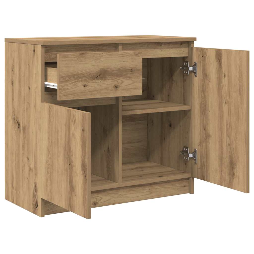 Dressoir lade 71x35x65 cm spaanplaat artisanaal eikenkleurig is nu te koop bij PeponiXL, paradijselijk wonen!
