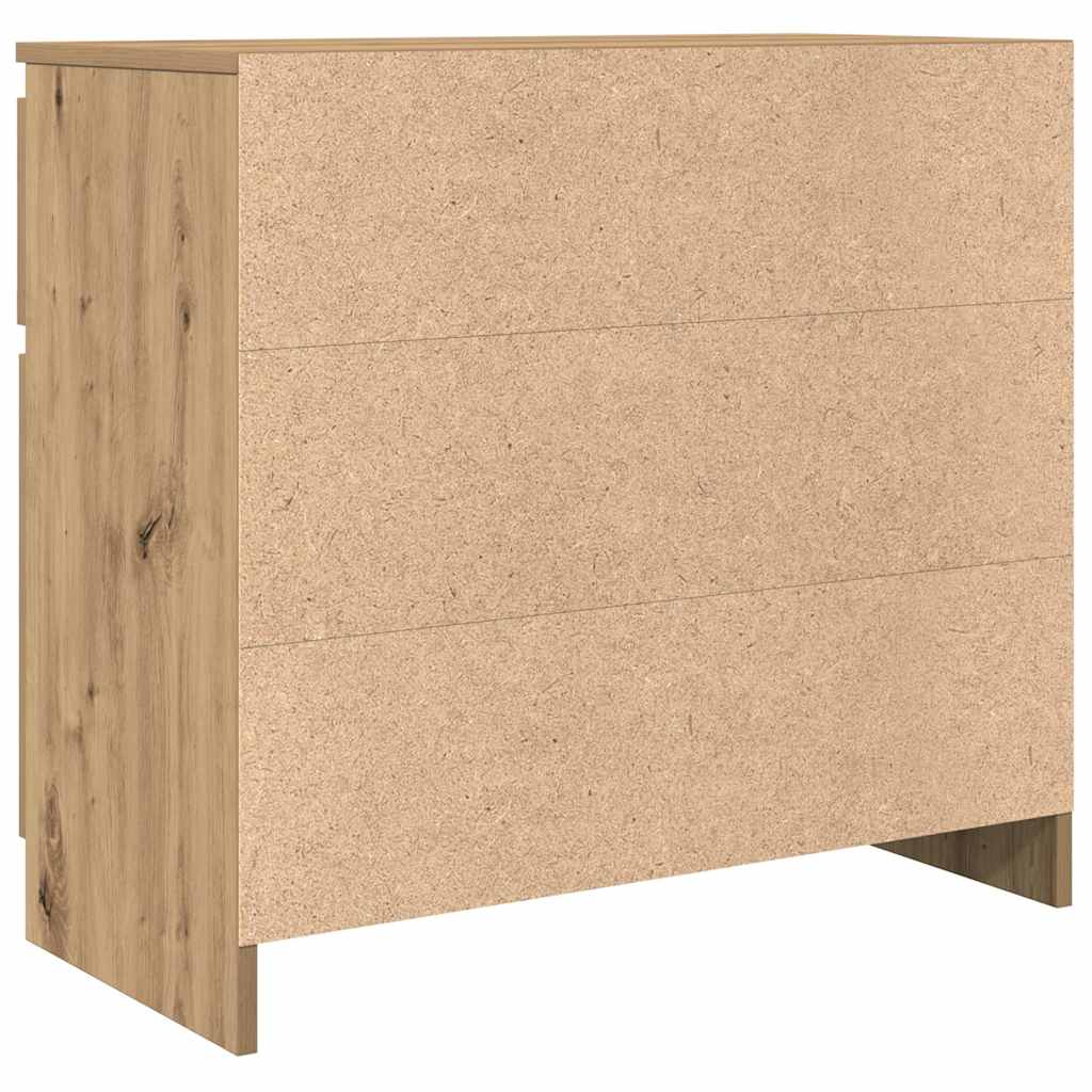 Dressoir lade 71x35x65 cm spaanplaat artisanaal eikenkleurig is nu te koop bij PeponiXL, paradijselijk wonen!