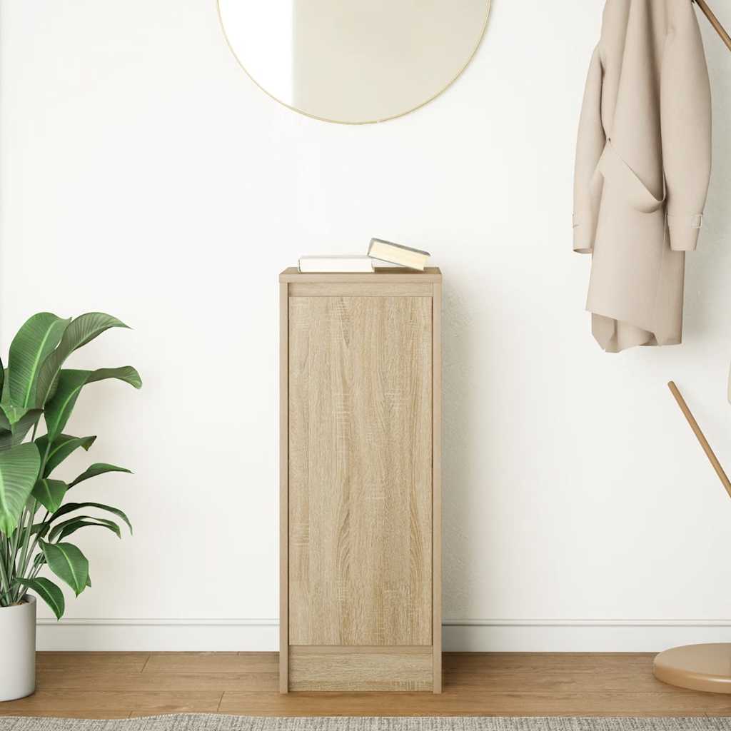 Dressoir 29,5x34x76 cm bewerkt hout sonoma eikenkleurig is nu te koop bij PeponiXL, paradijselijk wonen!