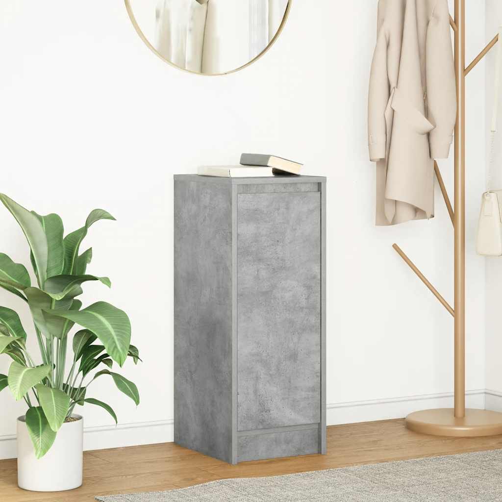 Dressoir 29,5x34x76 cm bewerkt hout betongrijs is nu te koop bij PeponiXL, paradijselijk wonen!