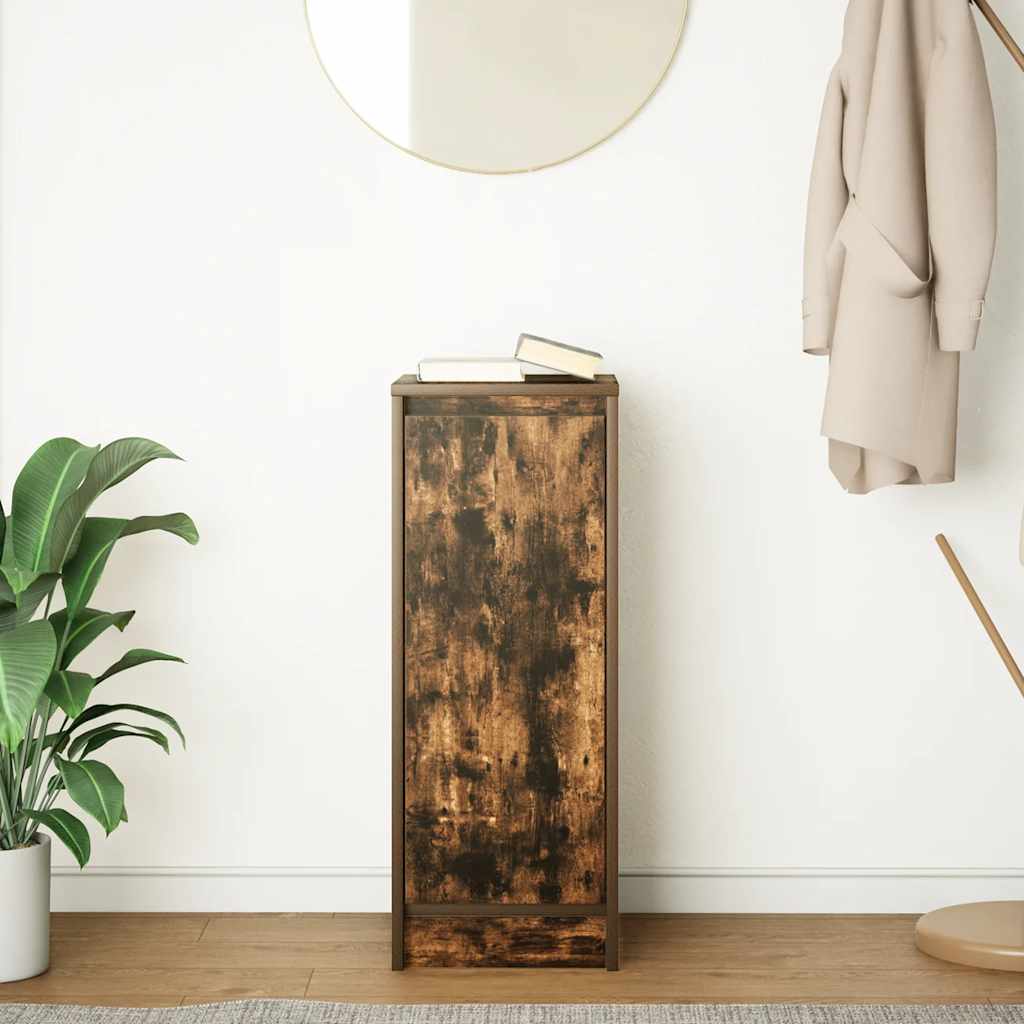 Dressoir 29,5x34x76 cm bewerkt hout gerookt eikenkleurig is nu te koop bij PeponiXL, paradijselijk wonen!