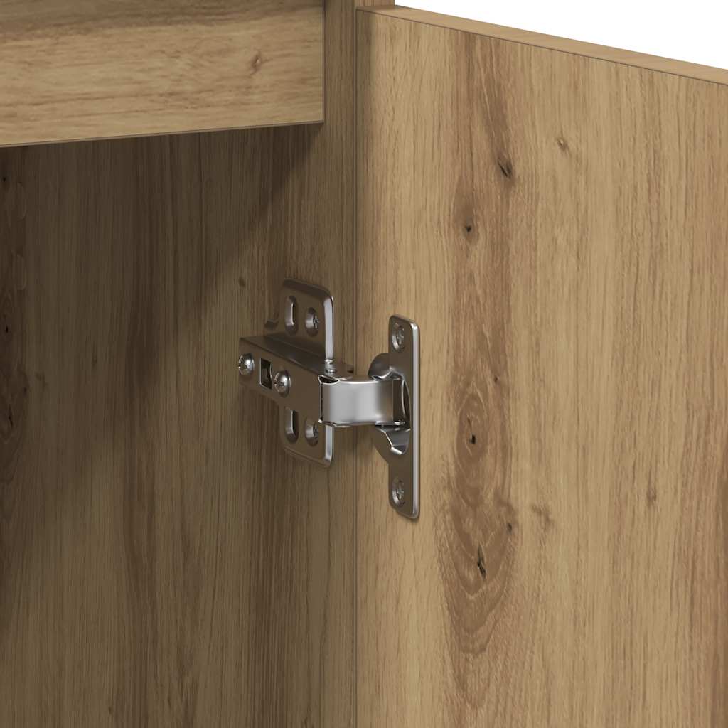 Dressoir 29,5x34x76 cm bewerkt hout artisanaal eikenkleur is nu te koop bij PeponiXL, paradijselijk wonen!
