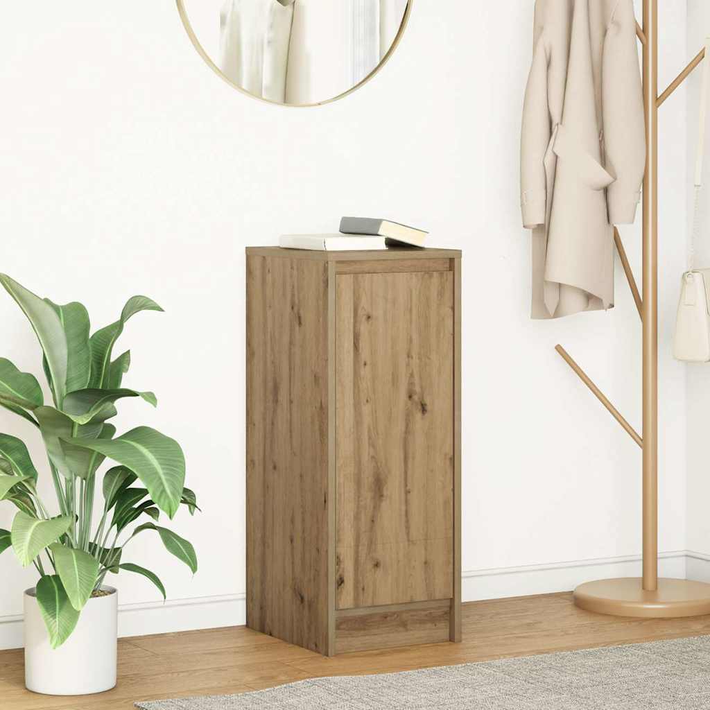 Dressoir 29,5x34x76 cm bewerkt hout artisanaal eikenkleur is nu te koop bij PeponiXL, paradijselijk wonen!