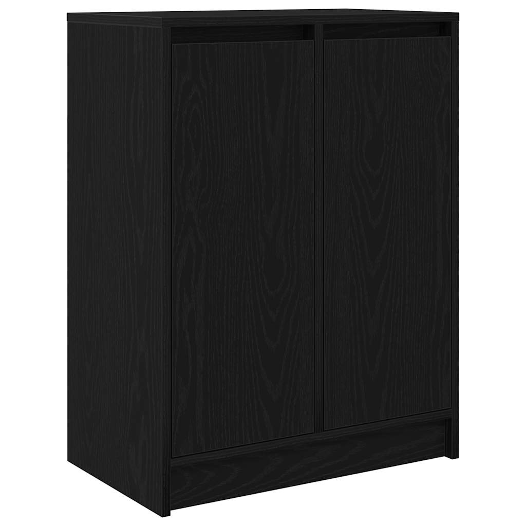 Dressoir 57x34x76 cm spaanplaat zwart eikenkleurig is nu te koop bij PeponiXL, paradijselijk wonen!