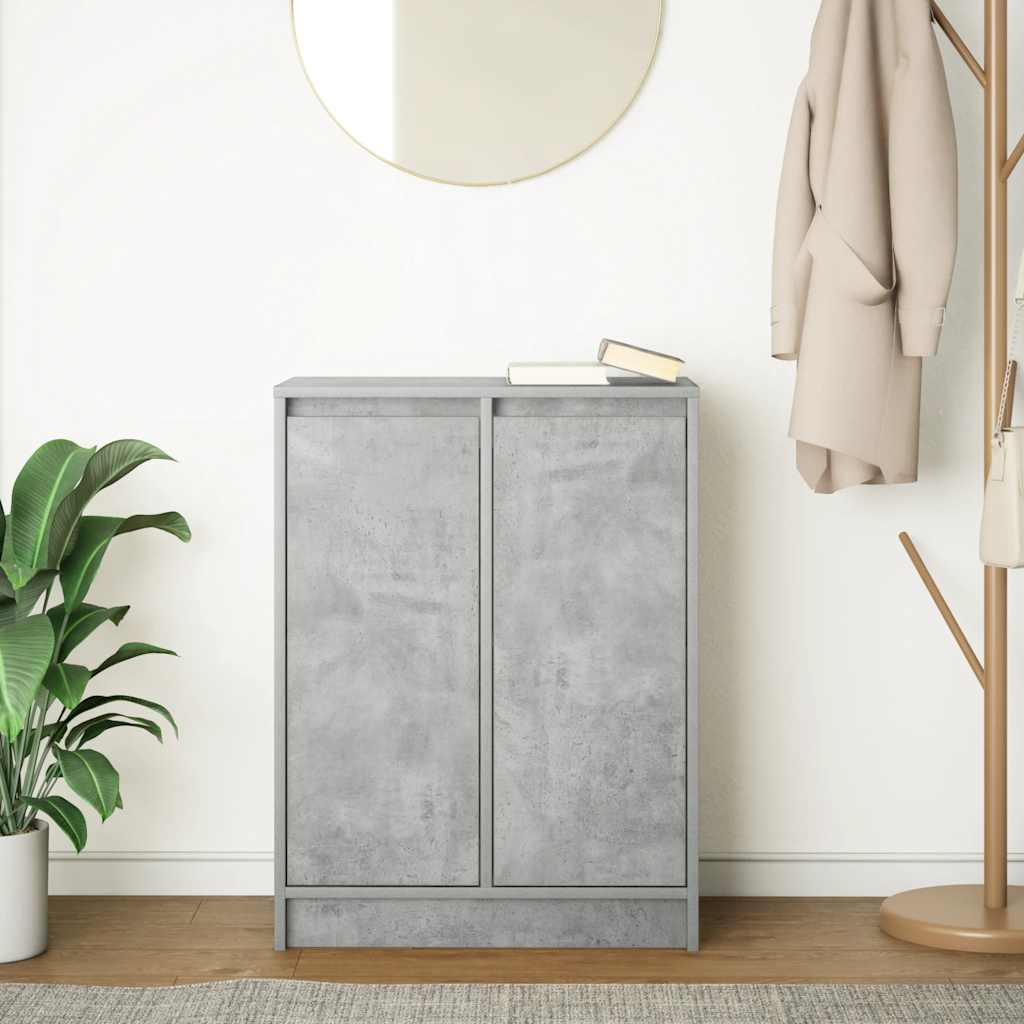 Dressoir 57x34x76 cm bewerkt hout betongrijs is nu te koop bij PeponiXL, paradijselijk wonen!
