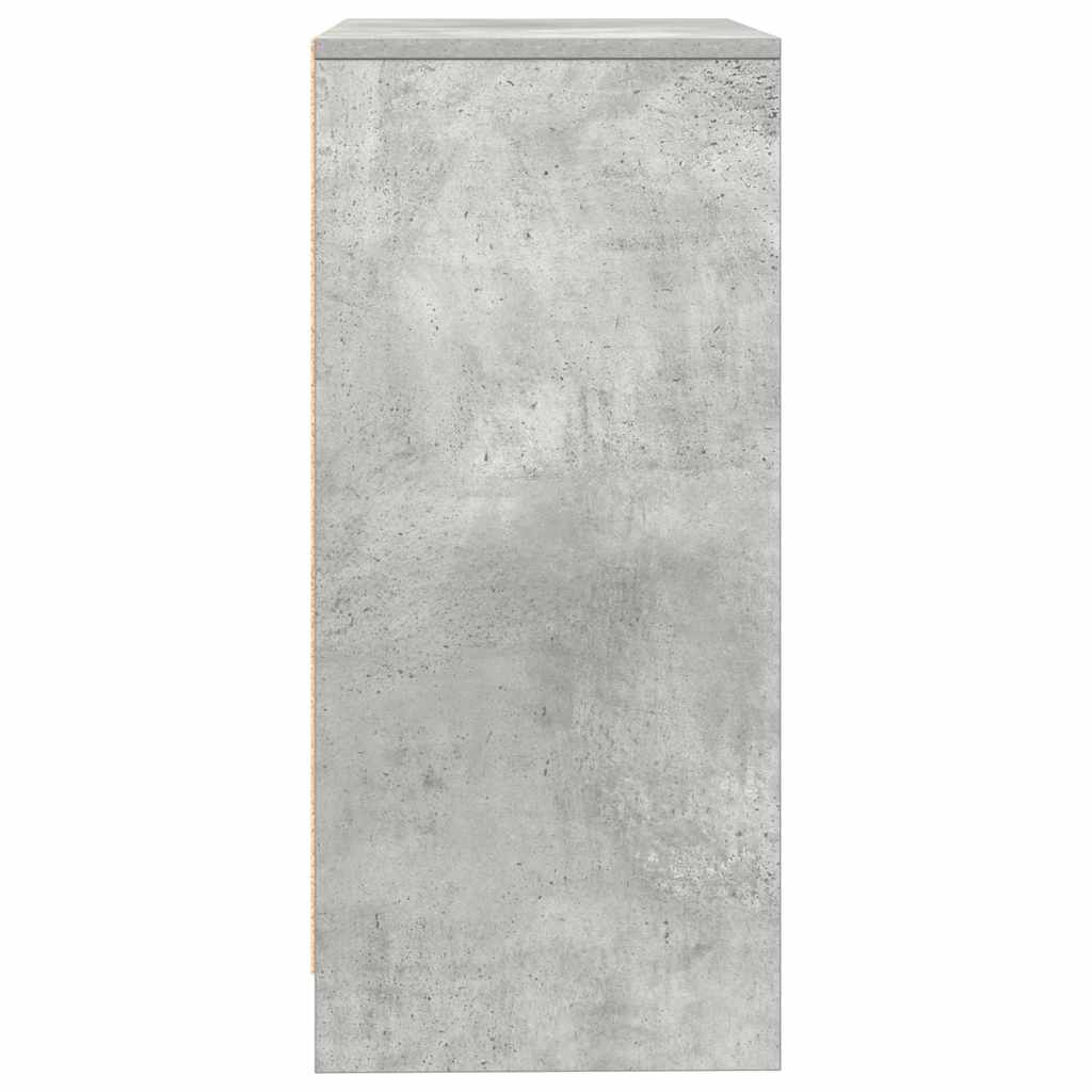 Dressoir 57x34x76 cm bewerkt hout betongrijs is nu te koop bij PeponiXL, paradijselijk wonen!
