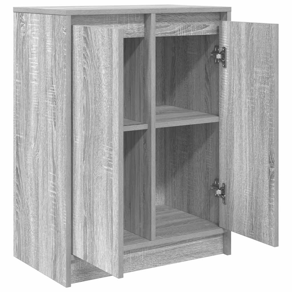 Dressoir 57x34x76 cm bewerkt hout grijs sonoma eikenkleurig is nu te koop bij PeponiXL, paradijselijk wonen!