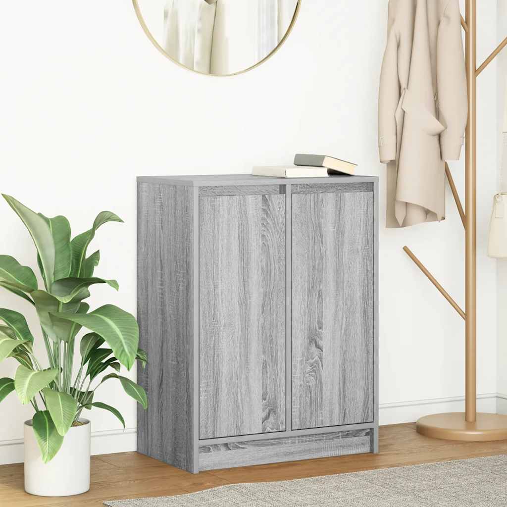 Dressoir 57x34x76 cm bewerkt hout grijs sonoma eikenkleurig is nu te koop bij PeponiXL, paradijselijk wonen!
