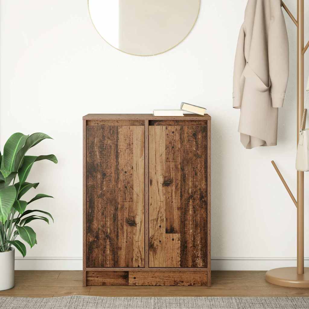 Dressoir 57x34x76 cm bewerkt hout oud houtkleurig is nu te koop bij PeponiXL, paradijselijk wonen!