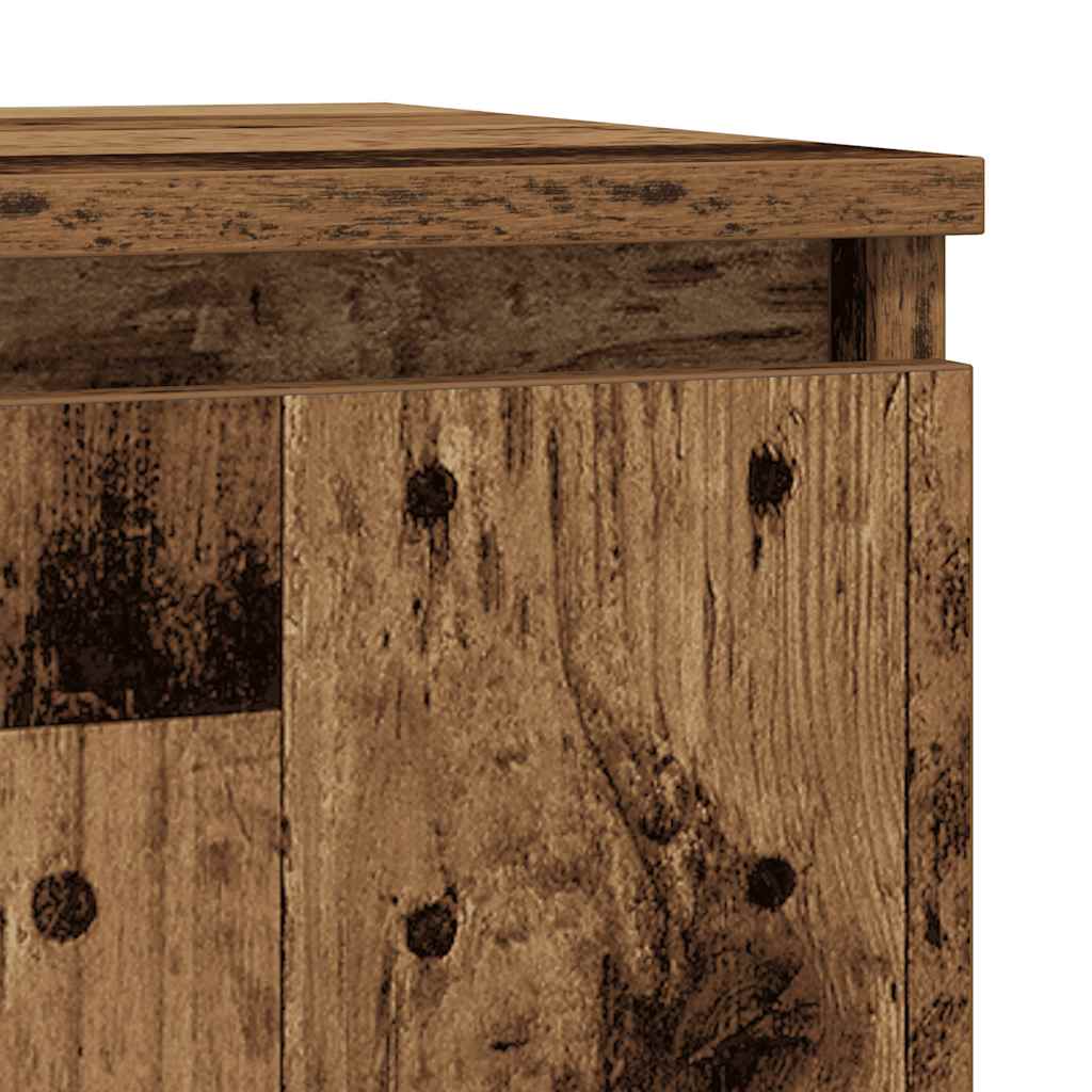 Dressoir 57x34x76 cm bewerkt hout oud houtkleurig is nu te koop bij PeponiXL, paradijselijk wonen!