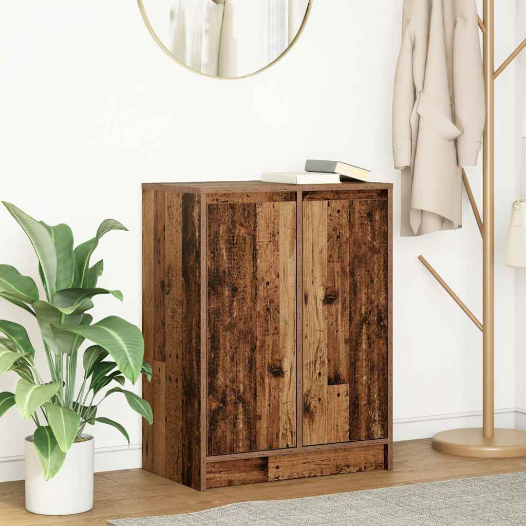 Dressoir 57x34x76 cm bewerkt hout oud houtkleurig is nu te koop bij PeponiXL, paradijselijk wonen!