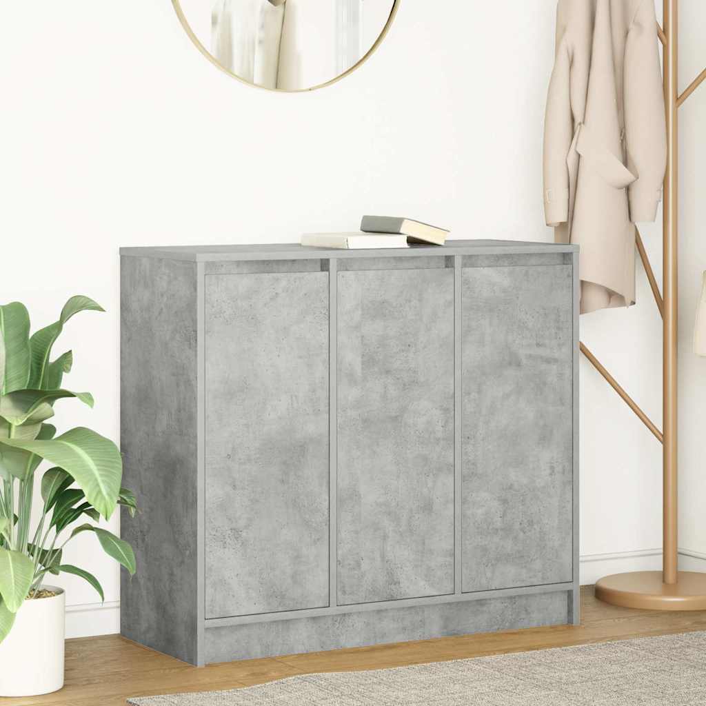 Dressoir 85x34x76 cm bewerkt hout betongrijs is nu te koop bij PeponiXL, paradijselijk wonen!