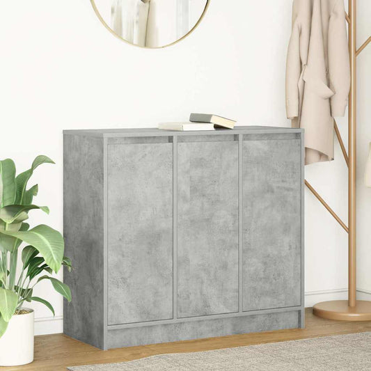 Dressoir 85x34x76 cm bewerkt hout betongrijs is nu te koop bij PeponiXL, paradijselijk wonen!