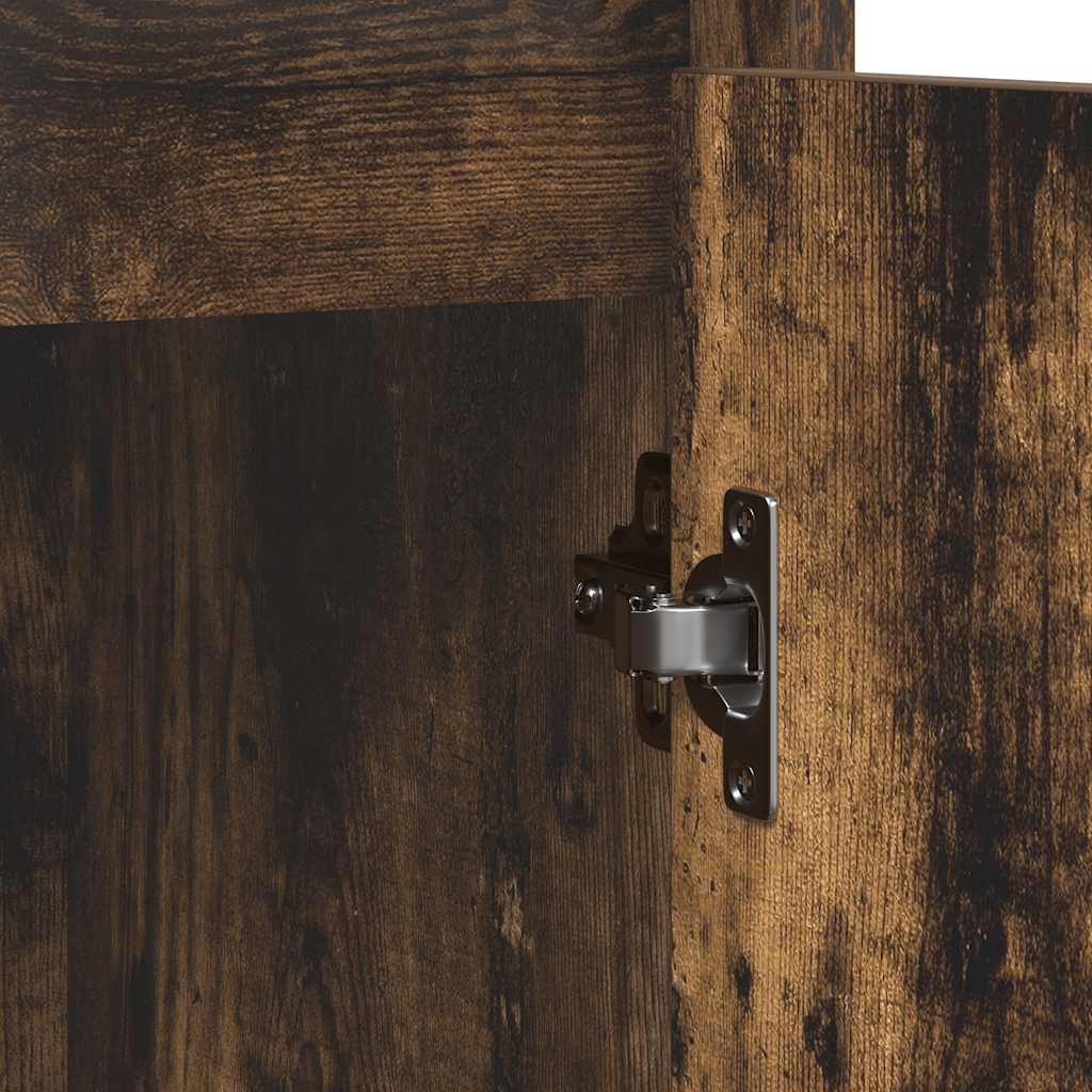 Dressoir 85x34x76 cm bewerkt hout gerookt eikenkleurig is nu te koop bij PeponiXL, paradijselijk wonen!