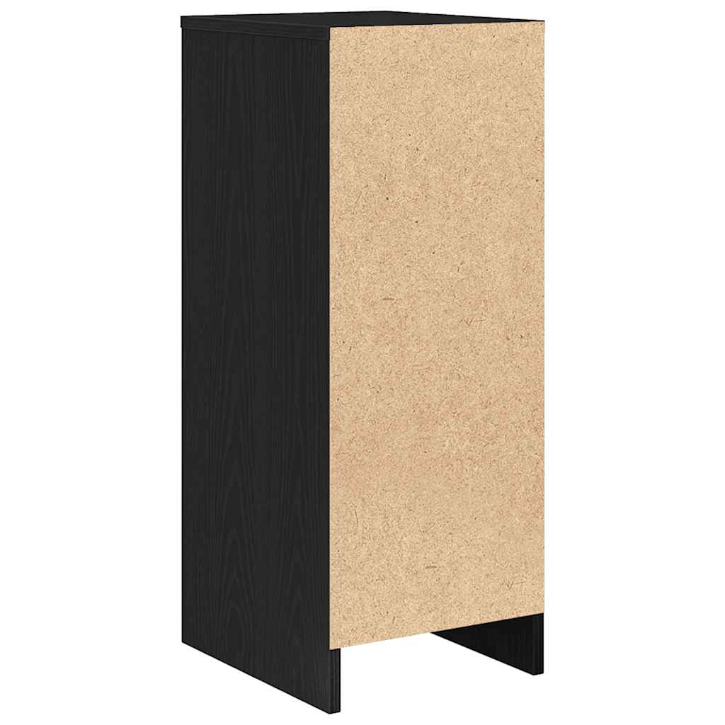Dressoir 29,5x34x76 cm spaanplaat zwart eikenkleurig is nu te koop bij PeponiXL, paradijselijk wonen!