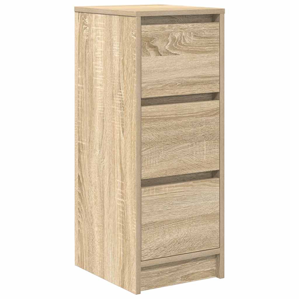 Dressoir 29,5x34x76 cm bewerkt hout sonoma eikenkleurig is nu te koop bij PeponiXL, paradijselijk wonen!