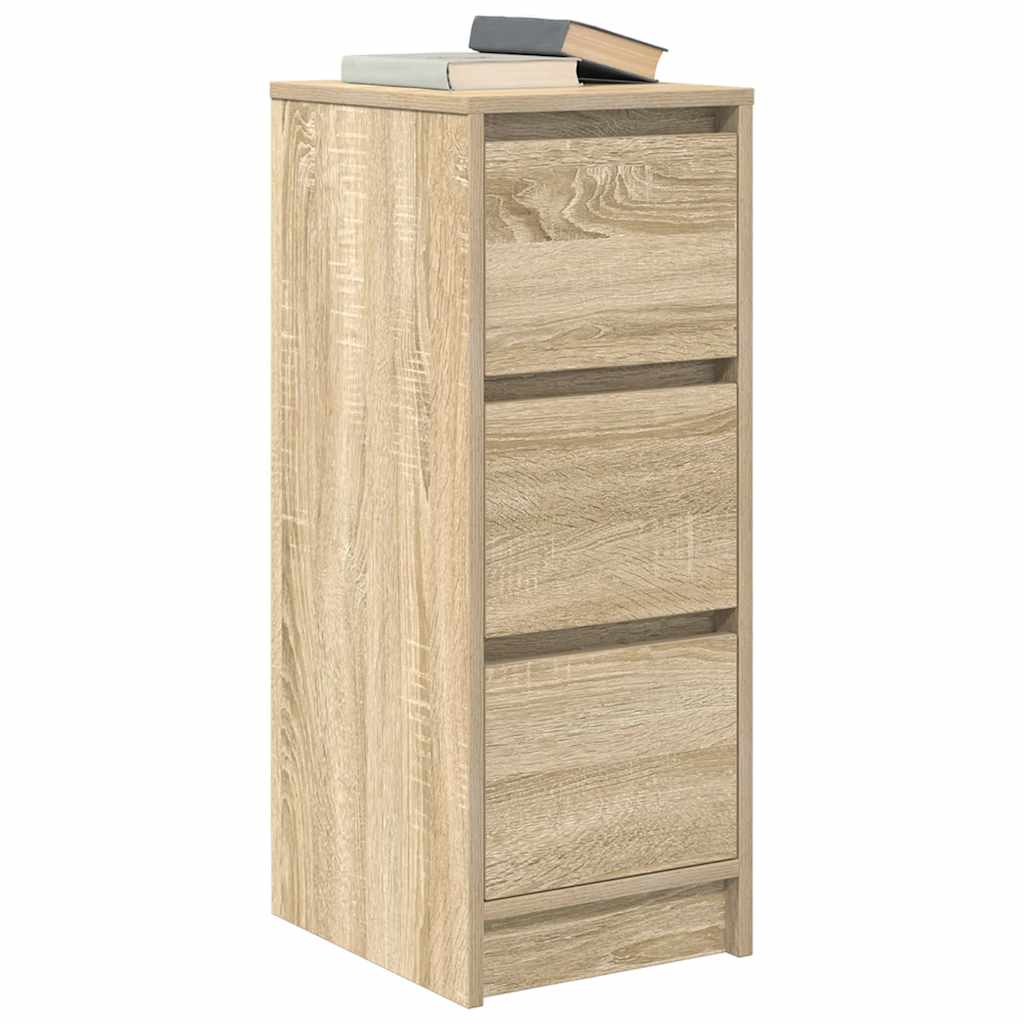 Dressoir 29,5x34x76 cm bewerkt hout sonoma eikenkleurig is nu te koop bij PeponiXL, paradijselijk wonen!