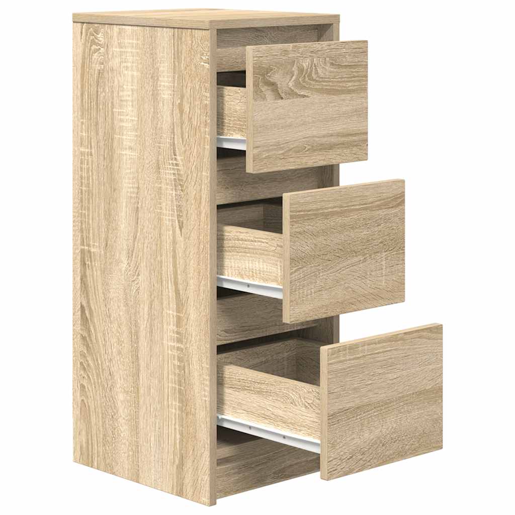 Dressoir 29,5x34x76 cm bewerkt hout sonoma eikenkleurig is nu te koop bij PeponiXL, paradijselijk wonen!