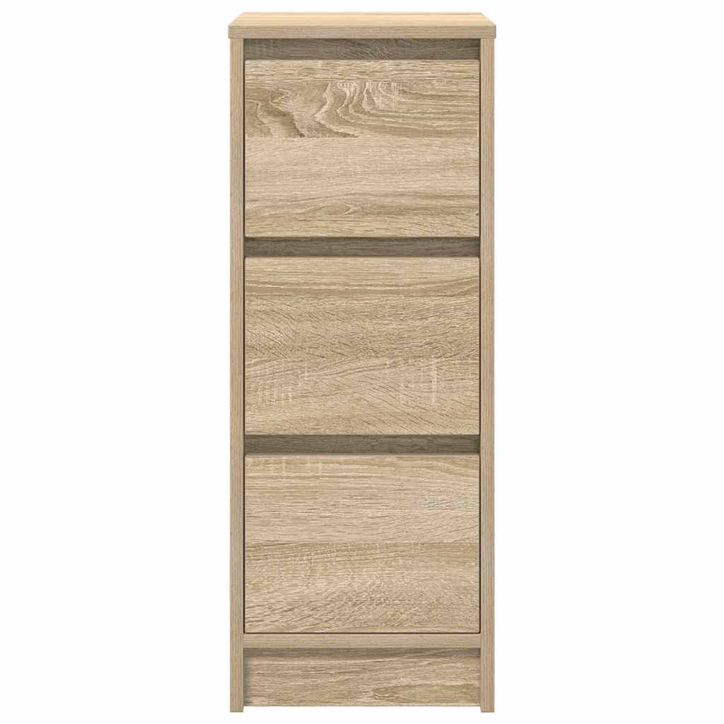 Dressoir 29,5x34x76 cm bewerkt hout sonoma eikenkleurig is nu te koop bij PeponiXL, paradijselijk wonen!