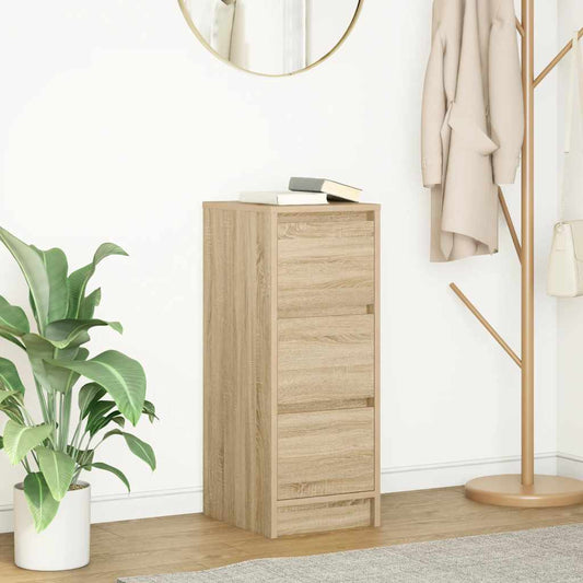 Dressoir 29,5x34x76 cm bewerkt hout sonoma eikenkleurig is nu te koop bij PeponiXL, paradijselijk wonen!
